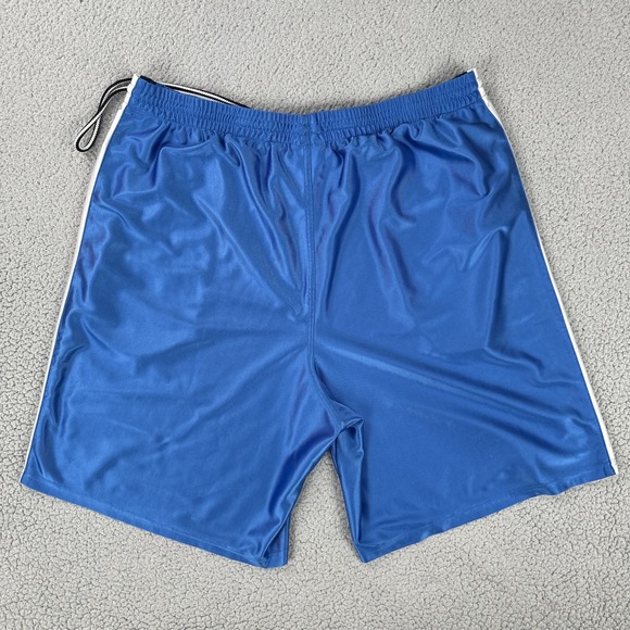Vintage Reebok Dazzle Basketball Shorts Men 2XL Blue Black White Shiny Silky Y2K - Picture 15 of 16